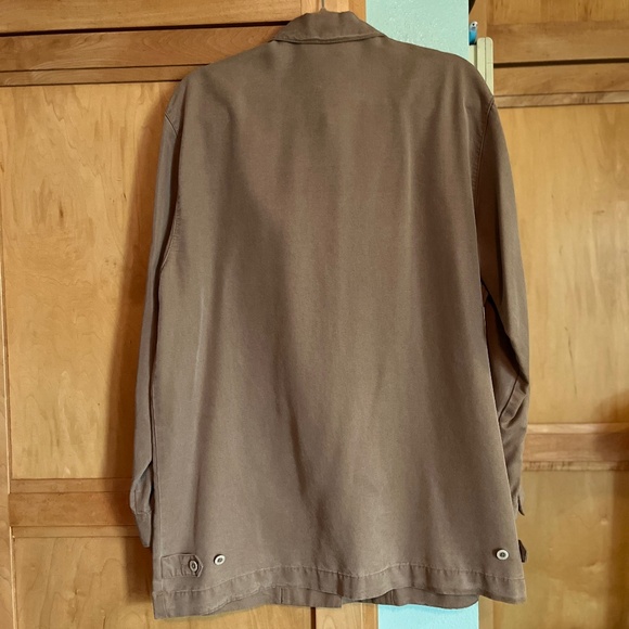 Lizsport Lightweight Unlined Jacket 100% Tencel Dusty Walnut Tone Size Small - Picture 5 of 10